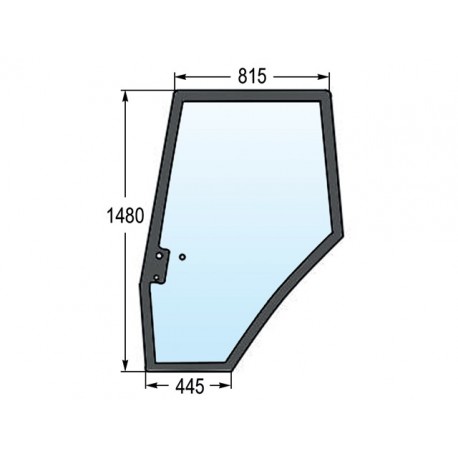 Vitre de porte gauche pour tracteurs Massey-Ferguson