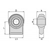 ROTULE A SOUDER diamètre intérieur 25,4 mm  pour tracteurs Divers