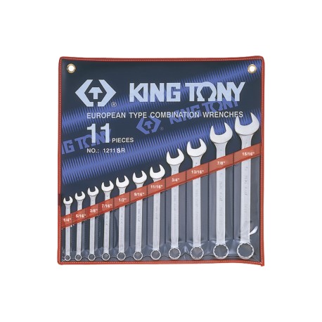 Trousse de clés mixtes en pouces - 7 pièces - KING TONY