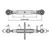 BARRE DE POUSSEE LG 340-445 CAT2 ROTULE-ROTULE