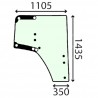 Porte droite panoramique pour tracteurs John Deere