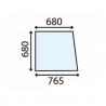 VITRE LATERALE pour tracteurs RENAULT 751 851