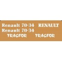 JEU AUTOCOLLANTS RENAULT 70.34 TRACFOR CAPOT ORANGE