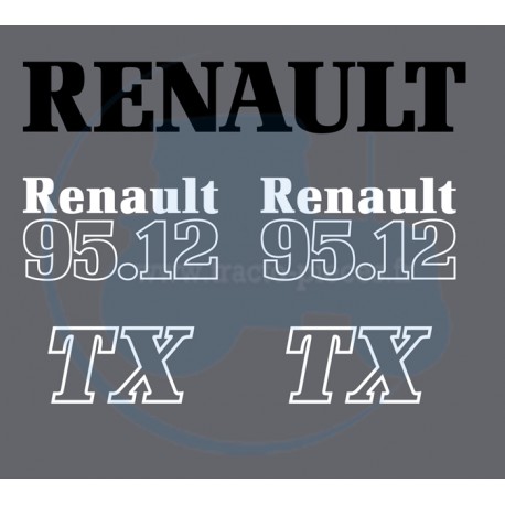 JEU AUTOCOLLANTS RENAULT 95.12 TX