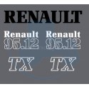 JEU AUTOCOLLANTS RENAULT 95.12 TX