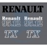 JEU AUTOCOLLANTS RENAULT 95.12 TX