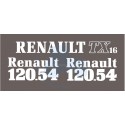 JEU AUTOCOLLANTS RENAULT 120.54 TX16
