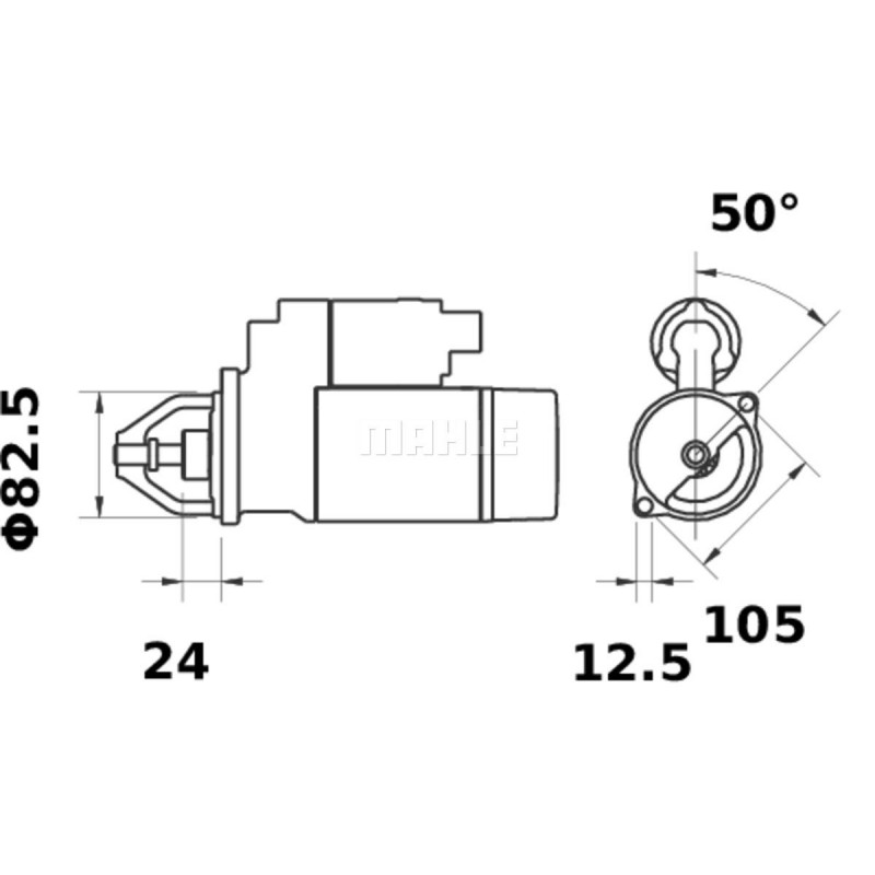 SOLENOIDE pour démarreur MAHLE / LETRIKA - Tracto Pieces