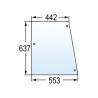 VITRE LATERALE GAUCHE 3 TROUS pour tracteurs IH