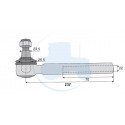 ROTULE ROTULE EXTERIEURE 23.5/26.5 M22 L 237 pour télescopique MERLO