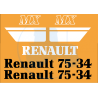 JEU AUTOCOLLANTS RENAULT 75-34 MX