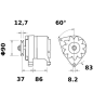 ALTERNATEUR MALHE 14V 65A pour tracteurs CASE IH FORD LANDINI MASSEY-FERGUSON JCB MANITOU MERLO