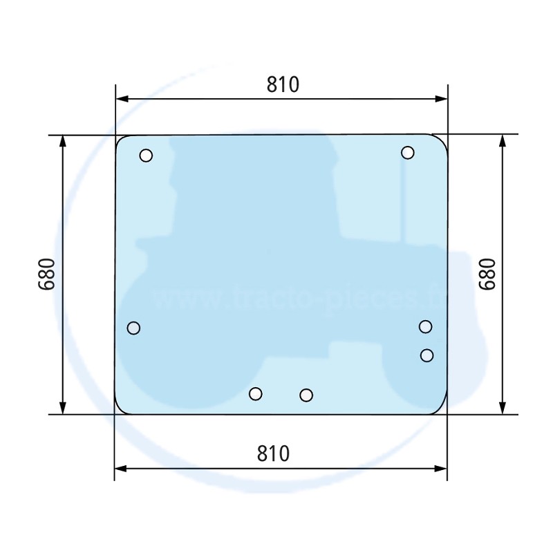 VITRE HAYON 7 TROUS pour...