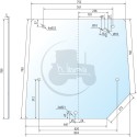 Vitre arrière claire pour tracteurs Massey-Ferguson