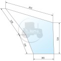 Vitre de porte inférieure gauche/droite pour tracteurs Deutz-Fahr