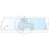 Vitre bas de hayon claire pour tracteurs Massey-Ferguson