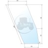 Vitre de porte droite claire pour tracteurs Fiat Someca