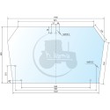 Vitre arrière claire pour tracteurs Deutz-Fahr