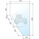Vitre de porte claire gauche/droite pour tracteurs John Deere, Renault, Claas