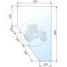 Vitre de porte claire gauche/droite pour tracteurs John Deere, Renault, Claas