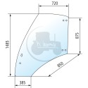 Vitre de porte gauche teintée vert pour tracteurs Deutz-Fahr Hürlimann Lamborghini Same