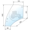 Vitre de porte gauche teintée vert pour tracteurs Deutz-Fahr Hürlimann Lamborghini Same