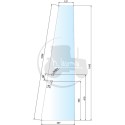 Vitre de porte avant teintée vert pour tracteurs Massey-Ferguson
