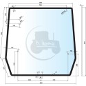 Vitre arrière claire pour tracteurs Case IH et New Holland