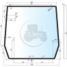 Vitre arrière claire pour tracteurs Case IH et New Holland