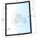 Vitre latérale gauche claire pour tracteurs Case IH et New Holland