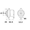 ALTERNATEUR UNIVERSEL 28V 33A pour tracteurs SOMECA