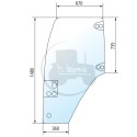 Vitre de porte droite pour tracteurs Case IH et New Holland