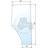 Vitre sans porte droite pour tracteurs John Deere