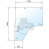 Vitre de porte gauche pour tracteurs John Deere