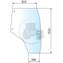 Vitre de porte droite pour tracteurs Massey-Ferguson