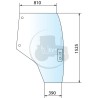Vitre de porte droite pour tracteurs Massey-Ferguson