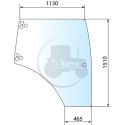 Vitre de porte droite pour tracteurs Massey-Ferguson Valtra-Valmet