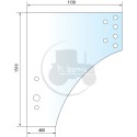 Vitre de porte gauche teintée pour tracteurs Massey-Ferguson Valtra-Valmet