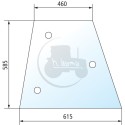 Vitre latérale claire pour tracteurs Massey-Ferguson