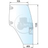 Vitre de porte droite teintée vert pour tracteurs Case IH et New Holland
