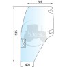 Porte gauche teintée vert pour tracteurs Case IH et New Holland