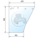 Vitre de porte inférieure gauche/droite teintée pour tracteurs Fendt