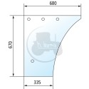 Vitre de porte supérieure teintée pour tracteurs Fendt