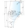 Vitre de porte gauche pour tracteurs Fendt