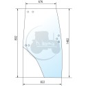 Vitre de porte gauche claire pour tracteurs Zetor
