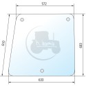 Vitre latérale claire pour tracteurs Ford