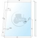 Vitre latérale claire pour tracteurs Deutz-Fahr