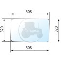 Vitre arrière inférieure claire pour tracteurs Zetor