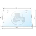 Hayon arrière plate cabine PF Super Confort étroite CS2/1 / CS7 / CS8 clair pour tracteurs Fiat Someca