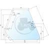 Vitre latérale claire pour tracteurs Fiat Someca